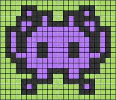 an image of a purple and green pixellated pattern