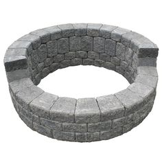 a stone fire pit sitting on top of a white background