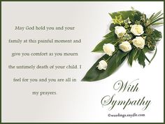 a sympathy card with white roses and greenery