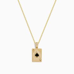 Effy Casino 14K Yellow Gold Diamond Spade Card Pendant Spade Card, Effy Jewelry, Gold Yellow, Diamond Jewelry, Gold Diamond, Casino, Yellow Gold, Pendant Necklace, Pendant