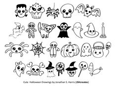 halloween drawings by jonathan s harterketche, via flickonmag com