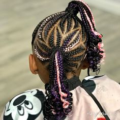 Braids so crisp!! #mensbraids #childrenbraids #stitchbraids #voiceofhair #protectivestyles #naturalstyles #kidbraids #lemonadebraids… Pop Braids, Kids Style Hair, Homemade Hair