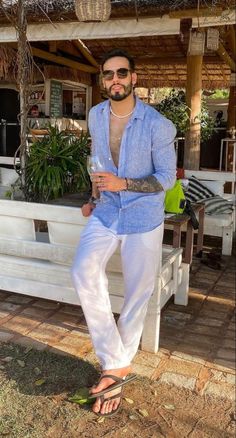 Linen Outfit Men, Airport Outfit Men, Mens Vacation Outfits, Goa Outfits, Linen Shirt Outfit, Vacation Outfits Men, Thailand Outfit, Beach Outfit Men