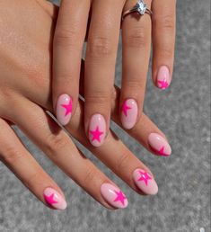 Simple Gel Nails, Summery Nails, Her Nails, Cute Gel Nails, Star Nails, Oval Nails, Minimalist Nails, Dream Nails, Fire Nails