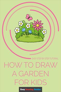 how to draw a garden for kids