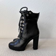 Brand: Dkny Style: Lace Up High Heel Boots Style#: K4982241 Color: Black Size: 5.5 Condition: New Without Box. It Has Cosmetic Imperfections Ranging From Natural Color Variations To Scuffs, Dents Or Nicks. Please See Photos For Small Imperfections. High Heel Ankle Boots, Lace Up High Heels, Boots Style, Heel Ankle Boots, High Heel Boots Ankle, Heel Boots, Moto Boots, High Heel Boots, Fashion Boots