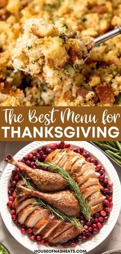 the best menu for thanksgiving with turkey and stuffing