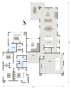 the floor plan for a home with two living areas and one bedroom, while another room has