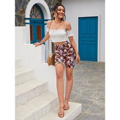 Size Us Waist Size Hip Size Length Thigh M 6 26.8 31.3 16.4 19.4 Sold Out L 8/10 29.1 33.7 16.8 20.7 Xl 12 31.5 36 17.2 22 Style: Casual Color: Multicolor Pattern Type: All Over Print Length: Short Season: Spring/Summer/Fall Type: Biker Shorts Details: Lettuce Trim, Rib-Knit Sheer: No Material: Polyester Composition: 100% Polyester Fabric: Slight Stretch Care Instructions: Machine Wash Or Professional Dry Clean Casual Mid-thigh Beach Shorts, Red Biker Shorts For Summer, Casual Biker Shorts For Vacation, Casual High Waist Biker Shorts For Summer, Casual Biker Shorts For Summer Vacation, Casual Summer Biker Shorts Above Knee, Casual Red Biker Shorts For Summer, Lululemon Biker Shorts, Bike Shorts Women