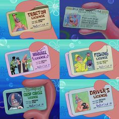 cartoon character identification cards in the shape of hands