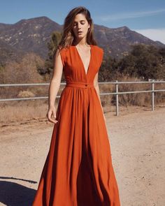 Sukienki Maksi, Long Bridesmaid Dresses, Evening Dresses Long, Orange Dress, Summer Maxi Dress, Plus Size Dress, Long Maxi Dress, Dream Dress, Maternity Dresses