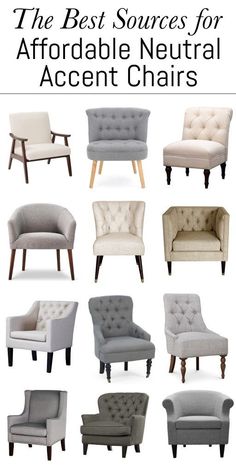 the best sources for affordable neutral accent chairs