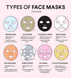 Skincare, which face mask is best for your skin type Health Era, Face Mask Skincare, Body Facts, Skincare Recipes, Skincare Ideas, Mask Skincare, Skincare Mask