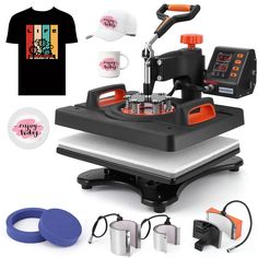 an image of a t - shirt printing machine and accessories