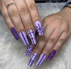 Purple Acrylic Nails, Winter Nails Acrylic, Sweater Nails, Acrylic Nails Coffin Pink, Christmas Nails Acrylic, Nails Christmas, New Nails, Winter Nail, Girls Nails