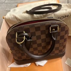 Brand New Lovely Bag Comes With Everything Alma Lv Bag, Lv Alma Bb Bag, Alma Bb Louis Vuitton, Lv Bb Alma, Lv Alma Bb Damier, Lv Alma Bb, Lv Alma, Alma Bb, Louis Vuitton Speedy 30 Bandouliere Damier Ebene