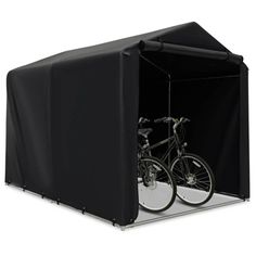 a black box with a bike in it