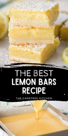 the best lemon bars recipe is made with only three ingredients