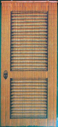 an old bamboo door is shown in this image