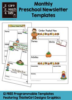 two free printable thanksgiving daycare newspaper templates