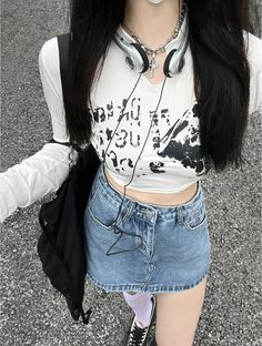 Looks Hip Hop, 사진 촬영 포즈, Y2k Outfits, Mode Inspo, Korean Street Fashion, Looks Vintage, Grunge Outfits