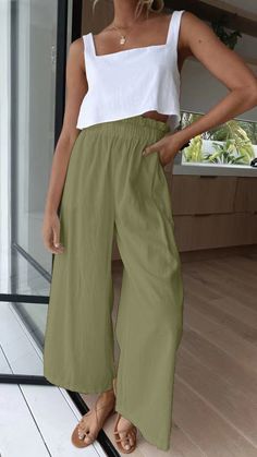 Loose Summer Pants, Mid Size Style, Linen Aesthetic, Linen Wide Leg Pants, Style Wide Leg Pants, Work Pants Women, Slacks For Women, High Waist Wide Leg Pants, Vacation Wear