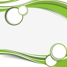 an abstract green and white background with circles on the corner, as well as bubbles