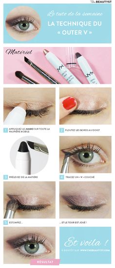 #Tuto : La technique #maquillage du « Outer V » avec les Jumbos #NYX Blond Balayage, Simple Eye, Make Up Inspiration, Beauty Eyes, Eye Make, Make Up Ideas