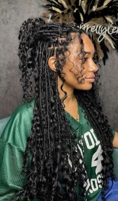 Faux Locs Hairstyles, Braids Hairstyles Pictures, Cute Box Braids Hairstyles, Quick Braided Hairstyles, Water Fall, Protective Hairstyles Braids, Pretty Braided Hairstyles, Braids With Curls, Human Braiding Hair