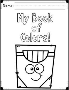 a coloring book with the words, my book of colors on it and an image of a