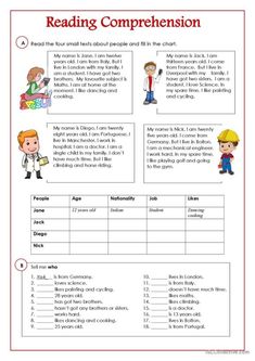 reading worksheet with pictures and words to help students understand what they are reading