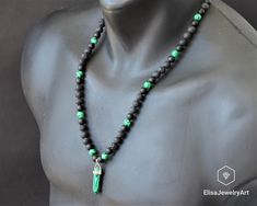 "-ALL THE PRODUCTS AT ELISAJEWELRYART ARE HANDMADE AND MADE WITH NATURAL BEADS. -WHAT DOES THE MALACHITE STAND FOR Malachite is a stone of balance, abundance, manifestation and intention. Malachite absorbs energy and draws emotions to the surface. It clears and activates all Chakras, and is especially helpful in the stimulation of the Heart and Throat Chakras. Malachite amplifies energies of all kinds, both positive and negative. -WHAT DOES THE ONYX STAND FOR A powerful protection stone, Black O Men Crystal Jewelry, Abundance Manifestation, Eyeglass Accessories, Lava Beads, Protection Stones, Lava Bead, White Necklace, Lava Stone, Adjustable Necklace