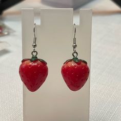 Fun, Fruity And A Great Gift For The Kiddos! Jewelry Diy Ideas, Novelty Earrings, Fruit Gifts, Rose Girl, Bone Earrings, Indie Jewelry, Fruit Earrings, Funky Earrings, Gift Ideas For Friends