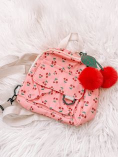 -Mini size perfect for toddlers  -front pocket  -adjustable straps  -ready to ship  -limited quantities Lake Elsinore, Toddler Backpack, Pink Cherry, Pink Backpack, Toddler Sizes, Backpack Purse, Mini Backpack, Front Pocket, For Girls