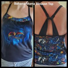 Bahama Mama Blouson Top Pattern | PDF Sewing Pattern Blouson Top, Top Pattern, Boy Shorts