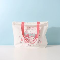 Kawaii Friend Tote Bags ON1347 Harajuku Style Rectangular Travel Bag, Harajuku Shoulder Bag With Removable Pouch, Harajuku Shoulder Bag For Daily Use, Pink Kawaii Bag With Cute Design, Kawaii Rectangular Portable Shoulder Bag, Cute Rectangular Box Bag With Large Capacity, Kawaii Portable Rectangular Shoulder Bag, Harajuku Travel Pouch Bag, Cute Large Capacity Rectangular Box Bag