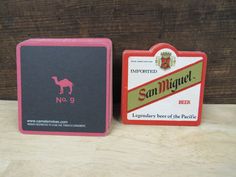 Cardboard Bar Coasters, 19 Bar Coasters, San Miguel and Camel Bar Coasters - Etsy