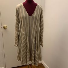 Nwt Cream With Black Stripe Long Sleeve Dress; Perfect For A Beach Cover Up Or Causal Day; Light Weight; Loose Fit Might Also Be Great For Pregnancy Smoke Free /Covid-19 Free Home Discounts On Bundles Thanks For Stopping By, Reach Out With Questions And Offers Causal Dresses, Stripe Long Sleeve, Sleeve Midi Dress, Long Sleeve Midi, Long Sleeve Midi Dress, Beach Covers, Striped Long Sleeve, Black Stripes, Sleeve Dress