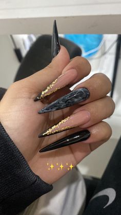 Staleto Nails, Stilleto Nails Designs, Black Stiletto Nails, Long Stiletto Nails, Stiletto Nails Designs