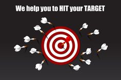 a dart hitting in the center of a bullseye target with arrows coming out from it