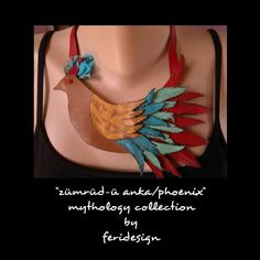 Phoenix Mythology, Unique Handcrafted Jewelry, Unique Necklace, Feather Earrings, Unique Necklaces, Leather Handmade, Phoenix, Branding Design