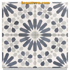 an artistic tile design in grey and white