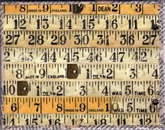 a ruler with numbers and measurements on it