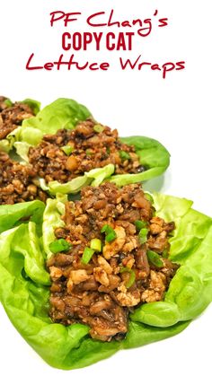 lettuce wraps filled with meat and vegetables