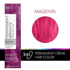 Permanent Brights Creme Hair Color Magenta Ion Permanent Brights Creme Hair Color Magenta | Pink | 2.05 FL oz. | Sally Beauty Magenta Hair Dye, Magenta Hair Color, Ion Hair Colors, Magenta Hair Colors, Ion Color Brilliance, Magenta Hair, Beauty Hair Color, Bright Hair Colors, Silver Grey Hair