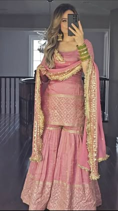 PAKISTANI SALWAR KAMEEZ SUITS TOP PLAZZO READY MADE WEDDING PARTY GOWN BOLLYWOOD Pink Sharara, Gharara Designs, Suits For Women Indian, Desi Fashion Casual, Sequence Work, Stylish Party Dresses, Boutique Dress Designs