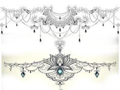 an ornate design with jewels on it