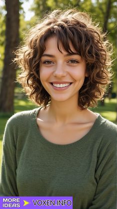 Shaggy Bob Haircut, Shaggy Bob, Curly Hair Types, Short Curly Haircuts, Haircuts For Curly Hair, Short Wavy Hair, Curly Bob Hairstyles, Curly Hair Cuts