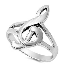 Wide Music Note Treble Clef Ring .925 Sterling Silver Band Jewelry Female Male Unisex Size 6 All our silver jewelry is crafted from .925 silver also commonly referred to as sterling silver. Sterling silver is the standard for beautiful high-quality silver jewelry and can not be replicated by lower priced silver plated jewelry. It is 92.5% pure silver, mixed with alloys to add strength and durability to stand the test of time. We promise superior service which includes fast shipping, great communication, and Walmart's refund policy. Keep your fine jewelry shiny and elegant by storing it properly. Jewelry needs to be stored in a dry area, preferably away from air in a jewelry box or plastic bag. Avoid exposure to harsh chemicals. Use a polishing cloth to remove tarnish build-up over time. Ag Piano Jewelry, Treble Clef Ring, Treble Clef Jewelry, Music Ring, Music Note Ring, Musician Quotes, Fusion Ring, Musical Art, Music Decor