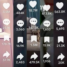 the number of hearts is shown in different colors and sizes for each person to see